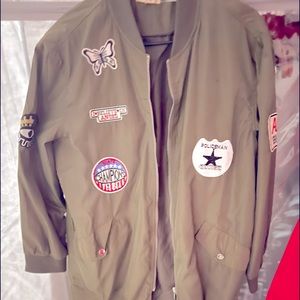 San Joy military patched Jacket